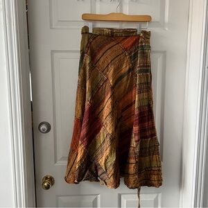 Multicolor Patchwork wrap-around  Skirt